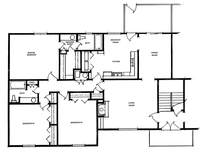 3 Bedroom, 2 Bath Floor Plan 5